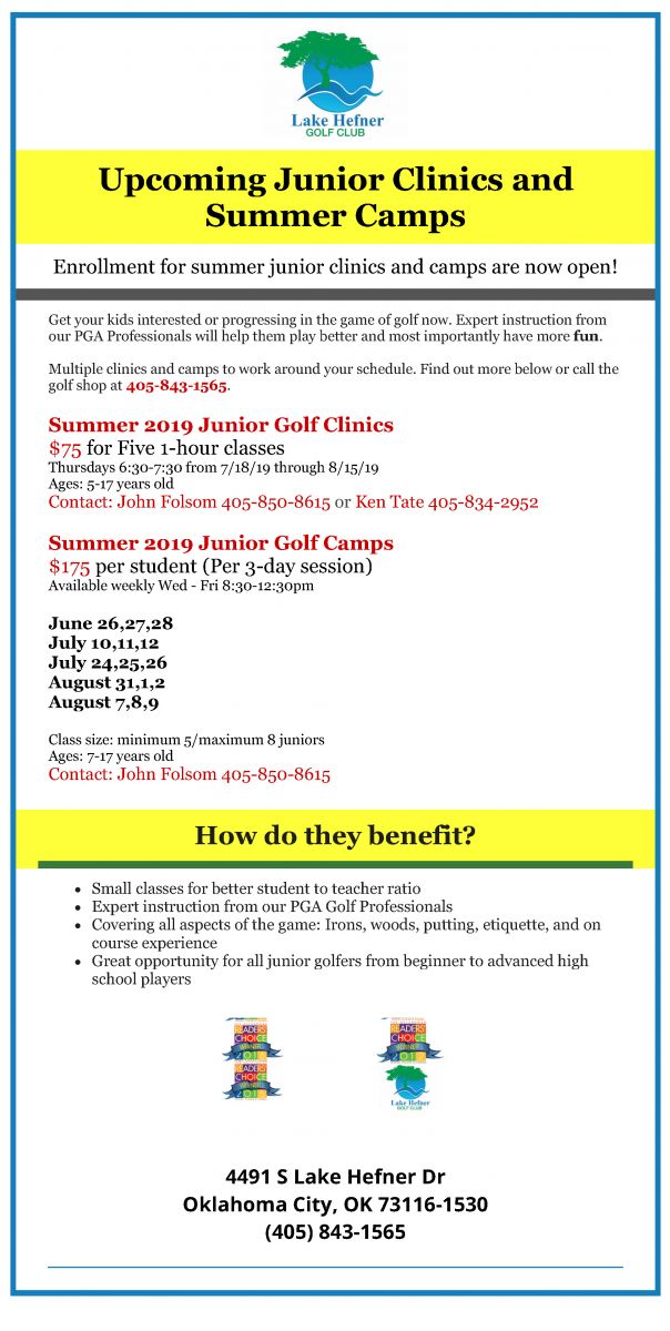 Hefner Jr Golf Lessons Camps